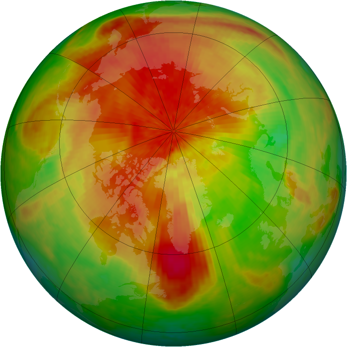 Arctic ozone map for 18 April 2003